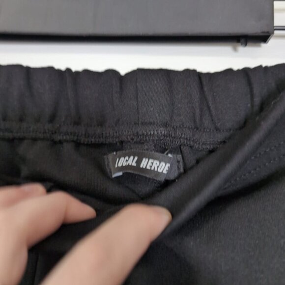 Dolls Kill Local Heroes Retro 80s Graphic Flare Y2K High Rise Cyberpunk Pants S - Picture 6 of 8